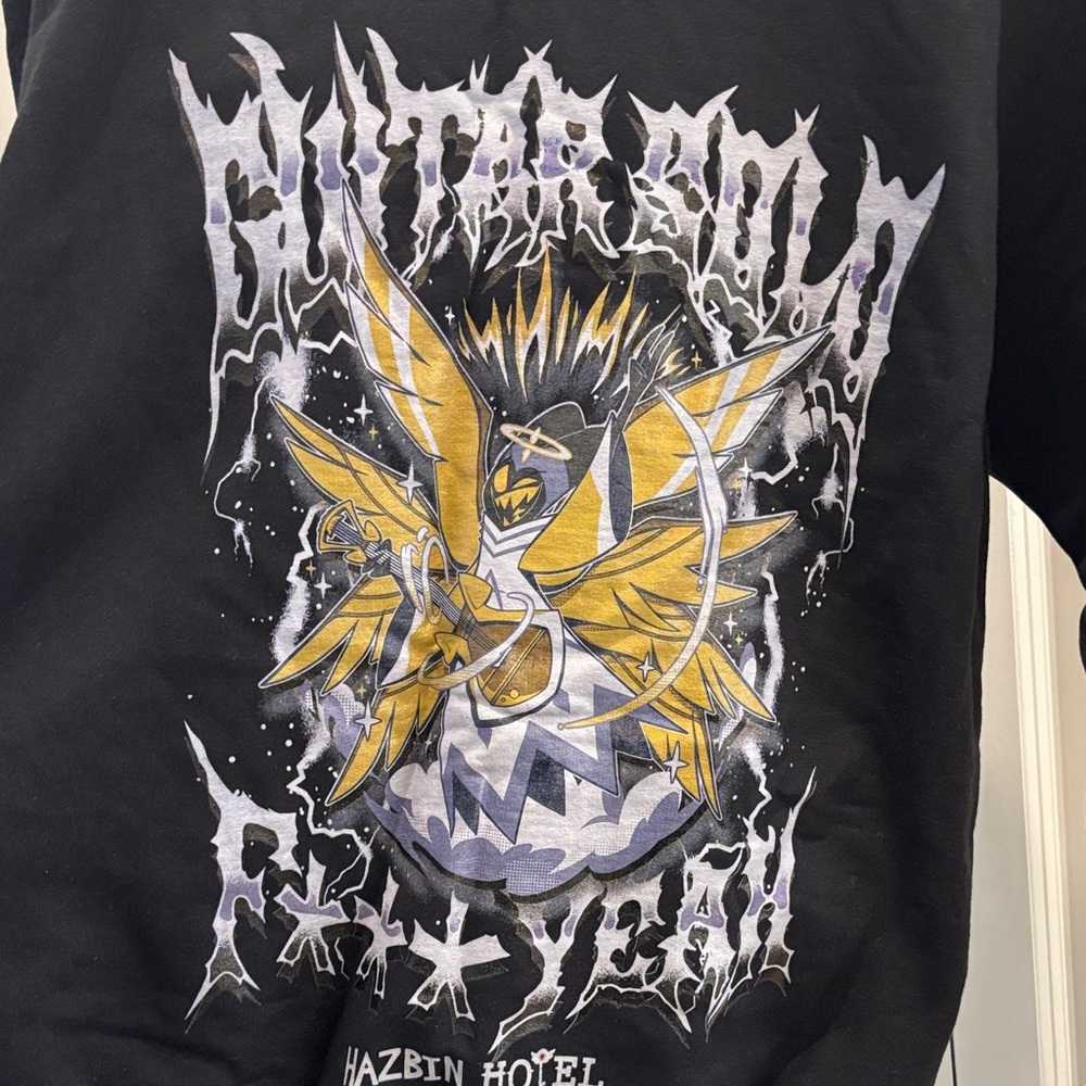 Black and Yellow Graphic Crewneck Sweater - Picture 2 of 6